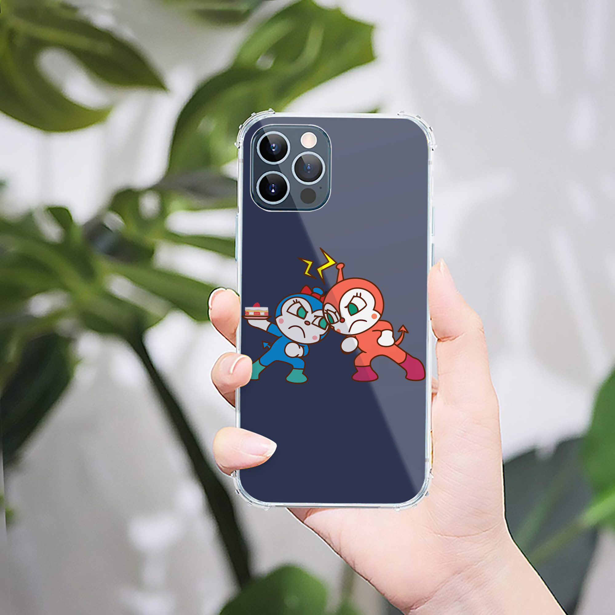 （画像用） アンパンマン Anpanman 【iPhone 12シリーズ対応】透明スマホケース（クリアソフトケース）